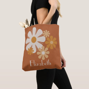 Personalisiert Retro Floral Boho Tasche