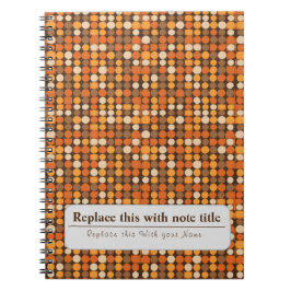 Personalisiert Retro Funky Orange-Brown Notizblock