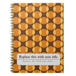 Personalisiert Retro Funky Orange-Brown Notizblock