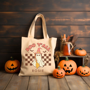 Personalisiert Retro Groovy Halloween Tragetasche