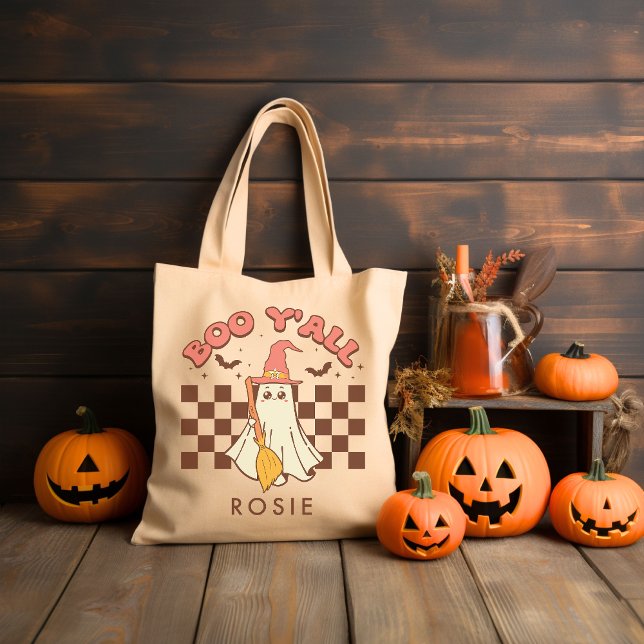 Personalisiert Retro Groovy Halloween Tragetasche (Von Creator hochgeladen)