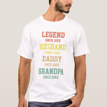 Personalisiert Retro Legend Husband Daddy Grandpa