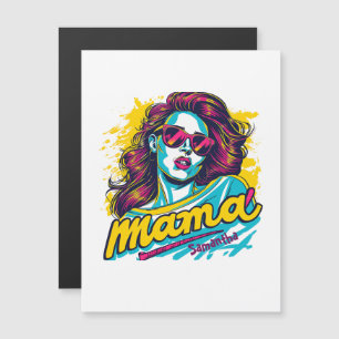 Personalisiert Retro Mama Pop Art. 12 Magnetkarte