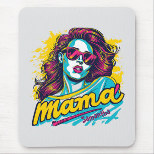 Personalisiert Retro Mama Pop Art. 12 Mousepad