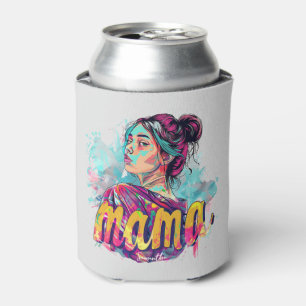 Personalisiert Retro Mama Pop Art. 13 Dosenkühler
