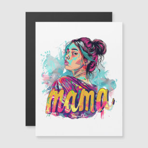 Personalisiert Retro Mama Pop Art. 13 Magnetkarte