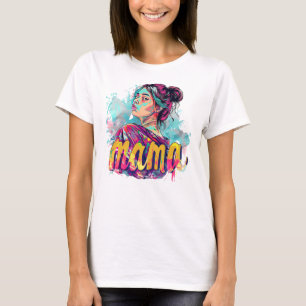 Personalisiert Retro Mama Pop Art (13) T - Shirt