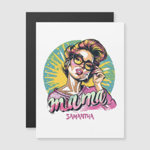 Personalisiert Retro Mama Pop Art. 16 Magnetkarte