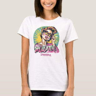Personalisiert Retro Mama Pop Art (16) T - Shirt