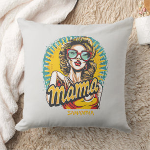 Personalisiert Retro Mama Pop Art. 17 Kissen