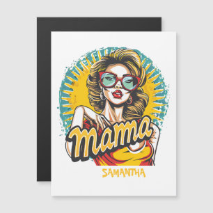 Personalisiert Retro Mama Pop Art. 17 Magnetkarte