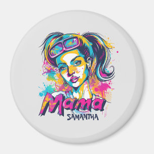 Personalisiert Retro Mama Pop Art. 18 Magnet