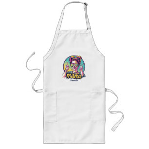 Personalisiert Retro Mama Pop Art (19) Lange Schür Schürze
