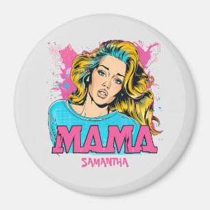 Personalisiert Retro Mama Pop Art (20) Magnet