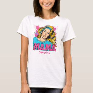 Personalisiert Retro Mama Pop Art (20) T - Shirt