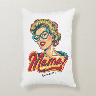 Personalisiert Retro Mama Pop Art 2 Dekokissen