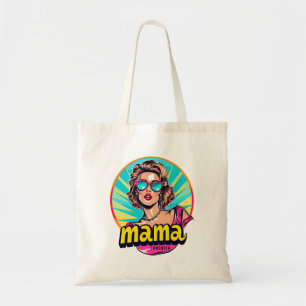 Personalisiert Retro Mama Pop Art 3 Tragetasche