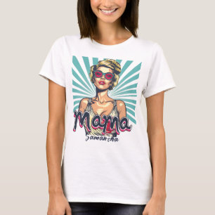 Personalisiert Retro Mama Pop Art. 7 T-Shirt