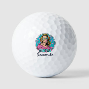 Personalisiert Retro Mama Pop Art. 8 Golfball