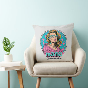Personalisiert Retro Mama Pop Art. 8 Kissen