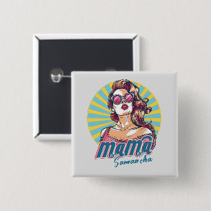 Personalisiert Retro Mama Pop Art. 9 Button