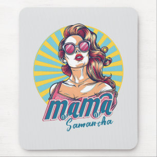 Personalisiert Retro Mama Pop Art. 9 Mousepad