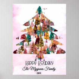 Personalisiert Retro Minimalistische Farbenfrohen  Poster