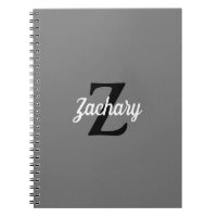 Personalisiert Retro Monogramm Grau Schwarz-weiß