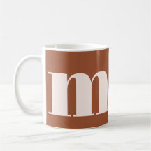 Personalisiert Retro Monogramm mit Terracotta Boho