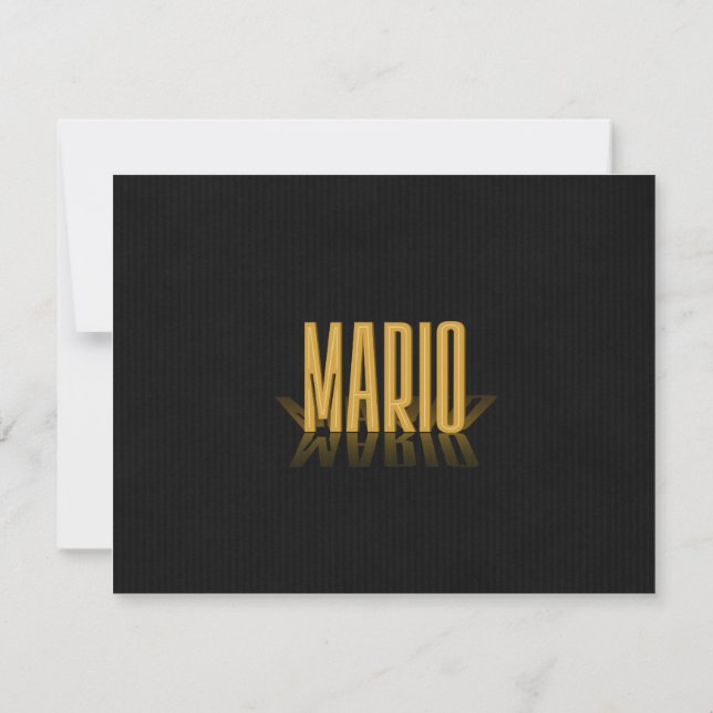 Personalisiert Retro Movie Poster Mario Gold Einladung (Rückseite)
