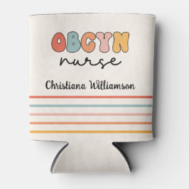 Personalisiert Retro OBGYN Nurse Dosenkühler