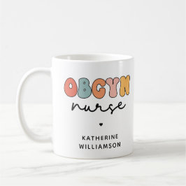 Personalisiert Retro OBGYN Nurse Kaffeetasse