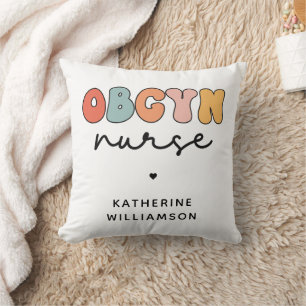 Personalisiert Retro OBGYN Nurse Kissen
