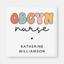 Personalisiert Retro OBGYN Nurse Magnet