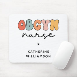 Personalisiert Retro OBGYN Nurse Mousepad