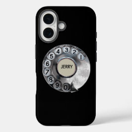 Personalisiert Retro Rotary iPhone 16 Hülle