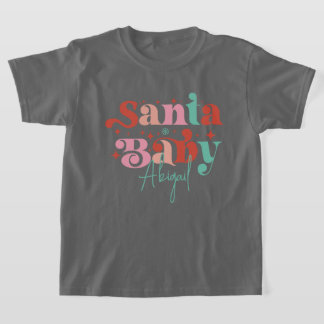 Personalisiert Retro Santa Baby Tshirt