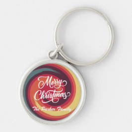Personalisiert Retro Thema Weihnachten Schlüsselan Schlüsselanhänger