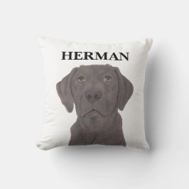 Personalisiert Reversible Schokolade Labrador Kissen
