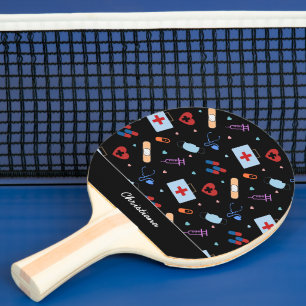 Personalisiert RN Nurse Medizinisches Muster Tischtennis Schläger