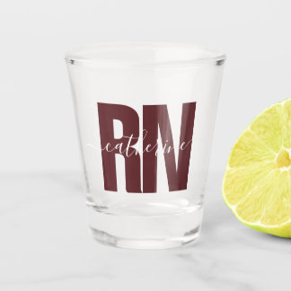 Personalisiert RN Registriert Krankenschwester Whi Schnapsglas