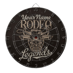 Personalisiert Rodeo Old West Steer Roping Legends Dartscheibe