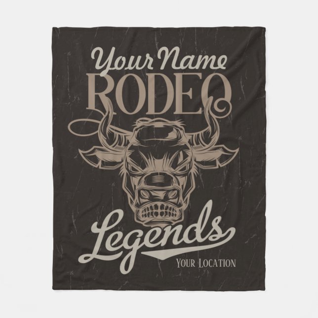 Personalisiert Rodeo Old West Steer Roping Legends Fleecedecke (Vorderseite)