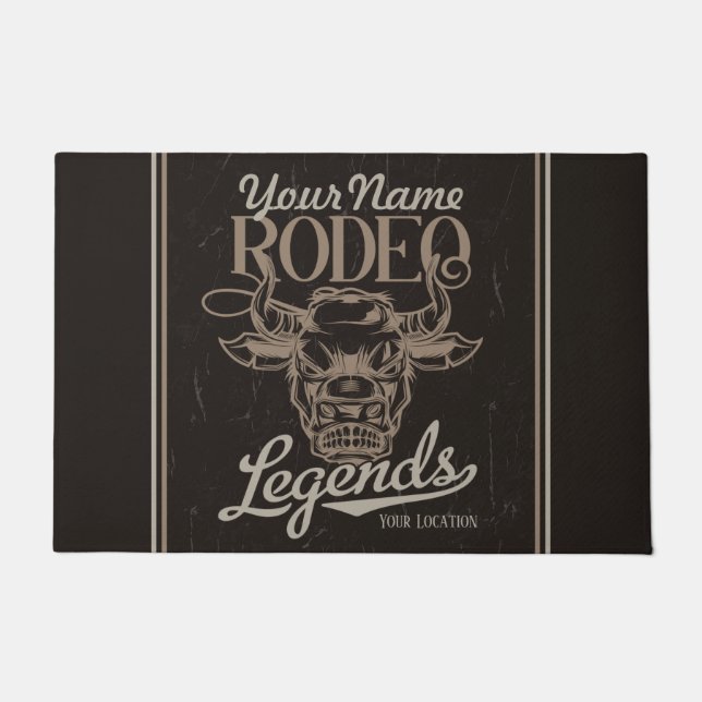 Personalisiert Rodeo Old West Steer Roping Legends Fußmatte (Vorderseite)