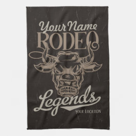 Personalisiert Rodeo Old West Steer Roping Legends Geschirrtuch
