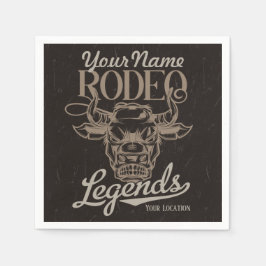Personalisiert Rodeo Old West Steer Roping Legends Serviette