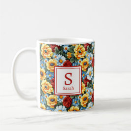 Personalisiert-Romantische Frühjahrsmädchen-Blume Kaffeetasse