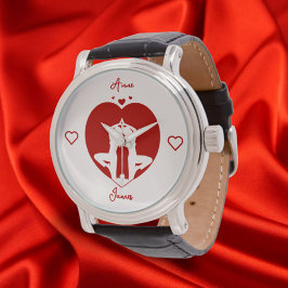 Personalisiert-Romantische Yoga-Couple-eWatch Armbanduhr