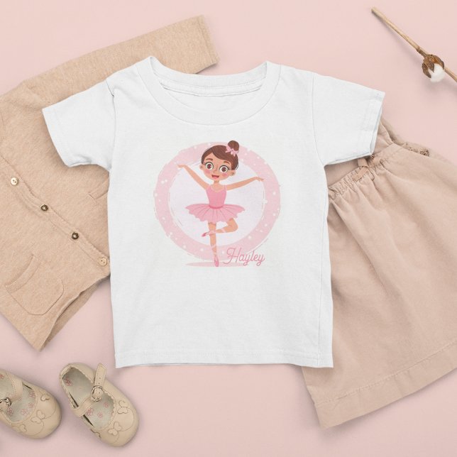 Personalisiert rosa Ballerina Kleinkind T-shirt (Von Creator hochgeladen)