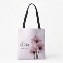 Personalisiert rosa Blumenkäse Totbeutel